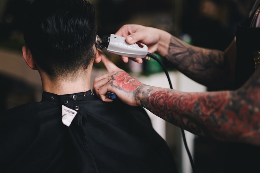 Cuidados com barba na cadeira