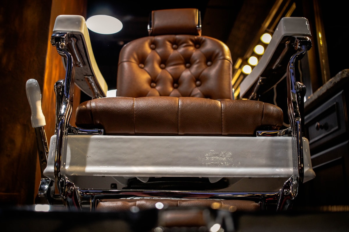 Ambiente moderno de barbearia